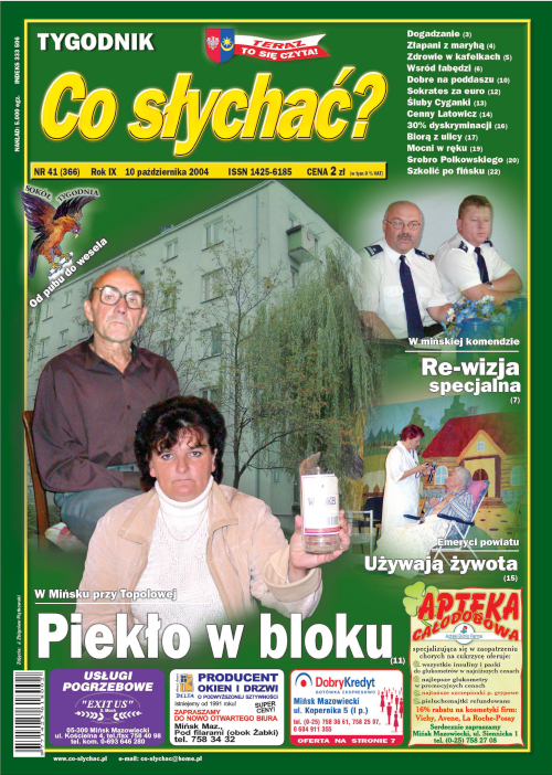 Okładka gazety Co słychać? - nr 41 (366) 2004